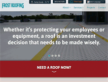 Tablet Screenshot of frost-roofing.com